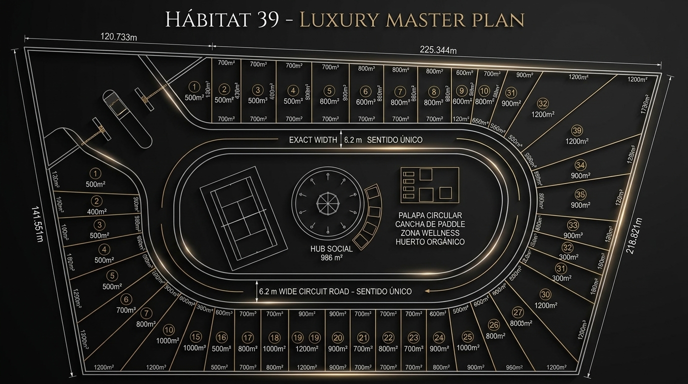 Masterplan y vista isométrica Hábitat 39